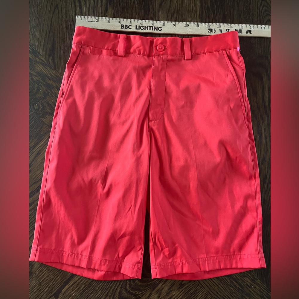 Nike 28 golf tour performance dri-fit orange pink shorts